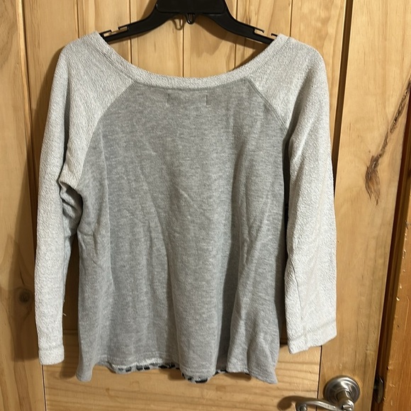 French Laundry Gray Leopard Print Sweater - Picture 3 of 4